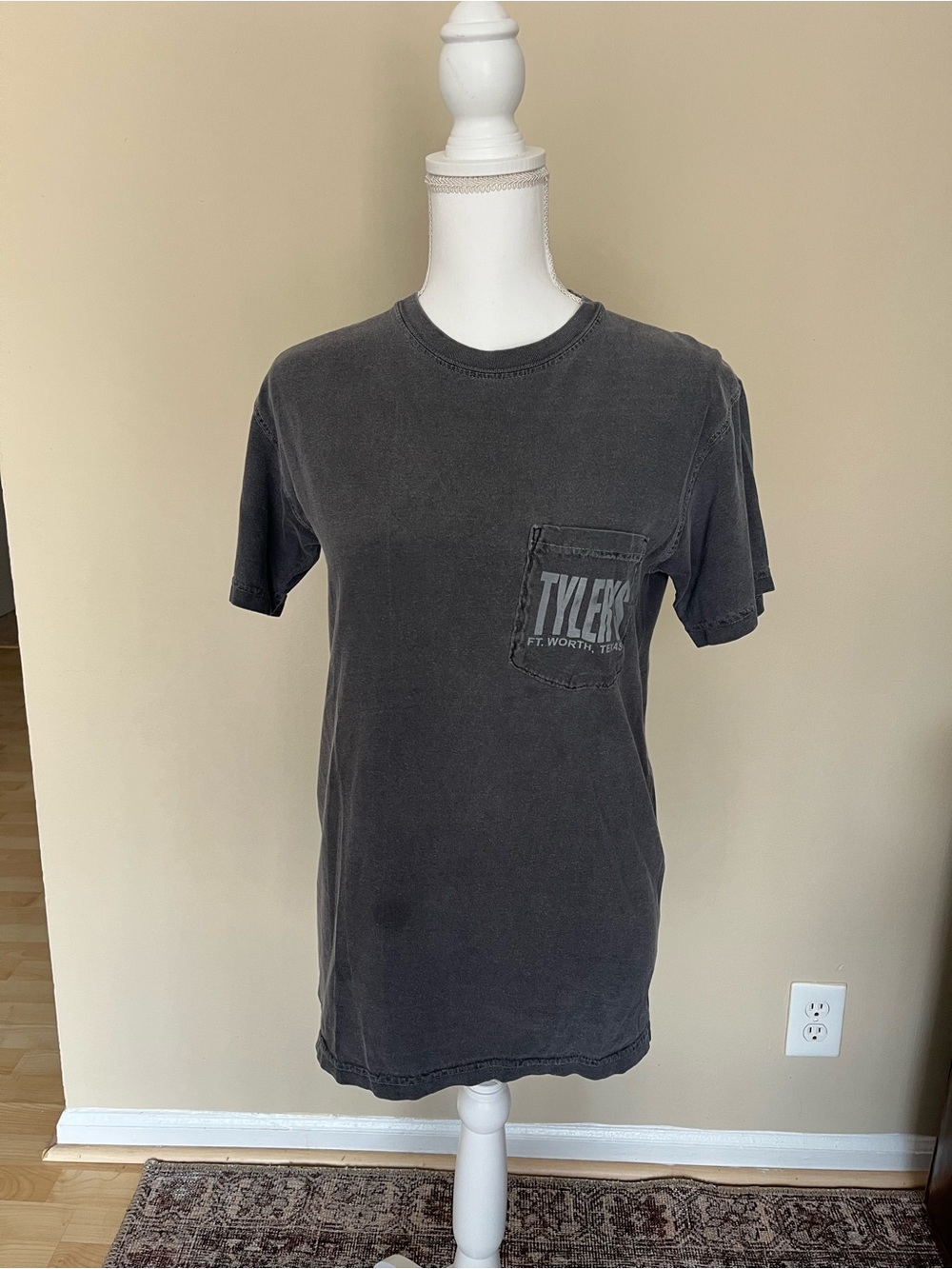 Tyler’s Fort Worth Comfort Color Pocket Tee - unisex Black Washed Shirt